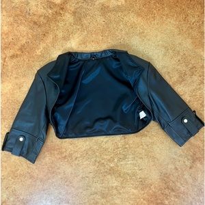 Cropped Real Leather Jacket | Zoey Holloway Memorabilia